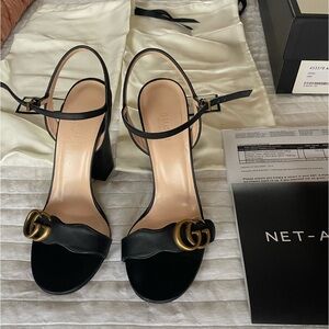 Authentic Gucci Marmont Heeled Sandal 37.5